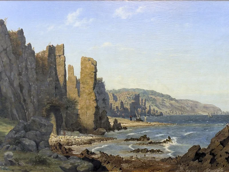 1819-Peter Vilhelm Carl Kyhn - La scogliera di Lyse a Rø a Bornholm